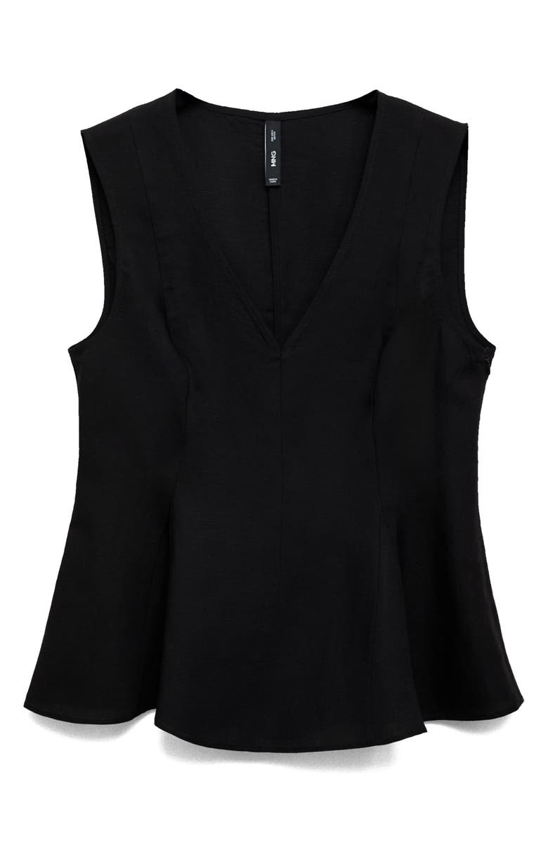 MANGO Sleeveless Peplum Top, Alternate, color, 