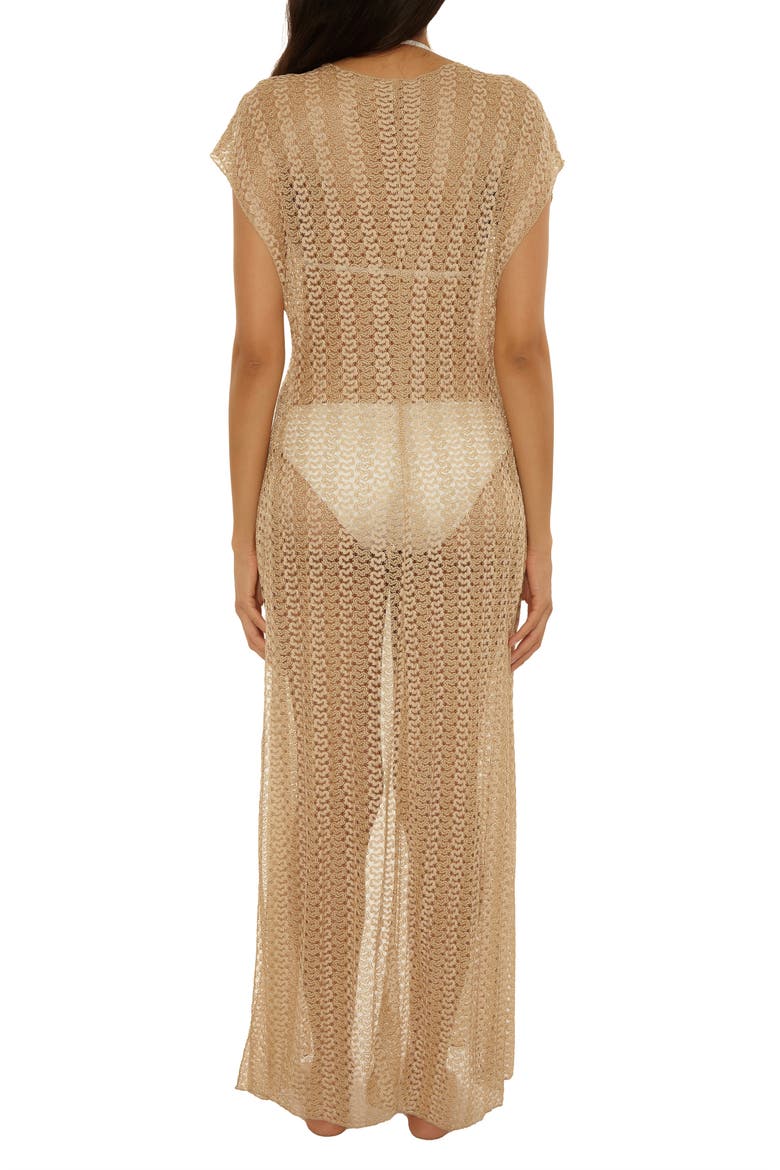 Metallic Sheer Cover-Up, Alternate, color, GOLD