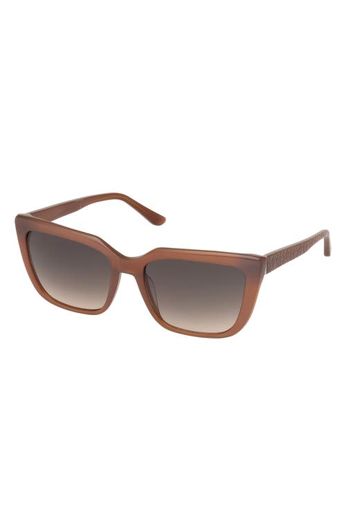 Guess 55mm Square Sunglasses In Light Brown/gradient Brown