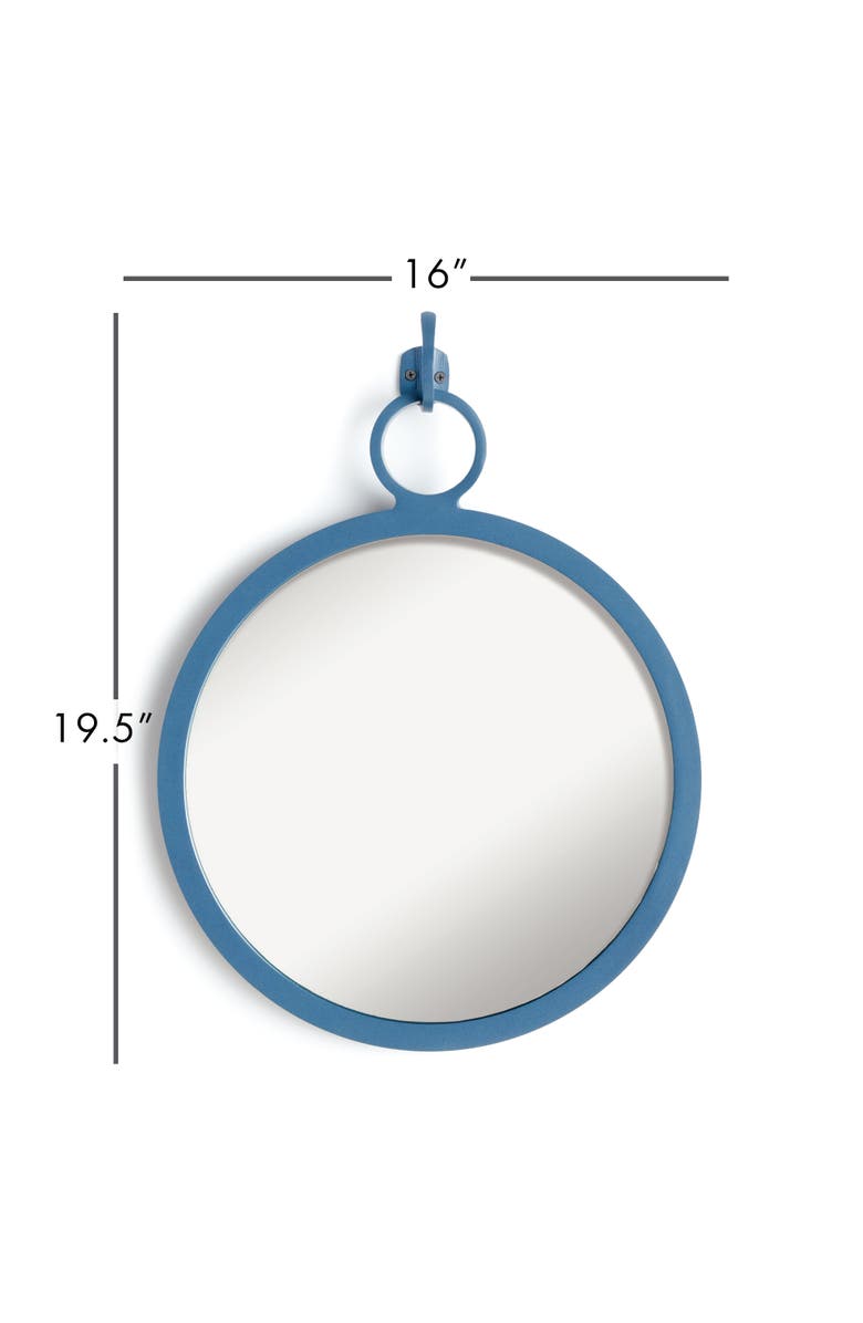 Napa Home & Garden Eliana Blue Framed Round Decorative Wall Mirror, Alternate, color, Blue