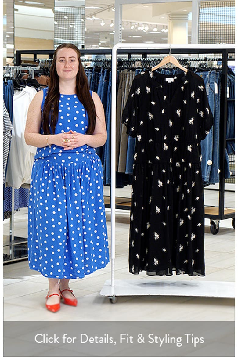 Print Tie Waist Midi Dress video