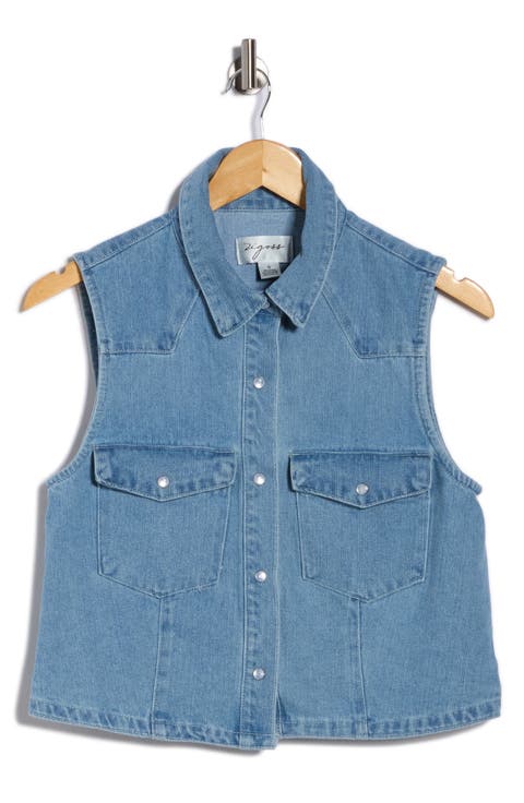 Sleeveless Denim Shirt