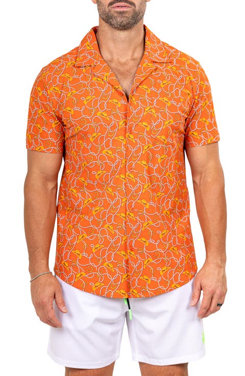 Marthy Orange Camp Shirt