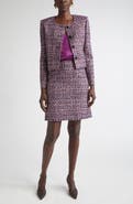 ST. JOHN Lurex Tape Tweed Skirt