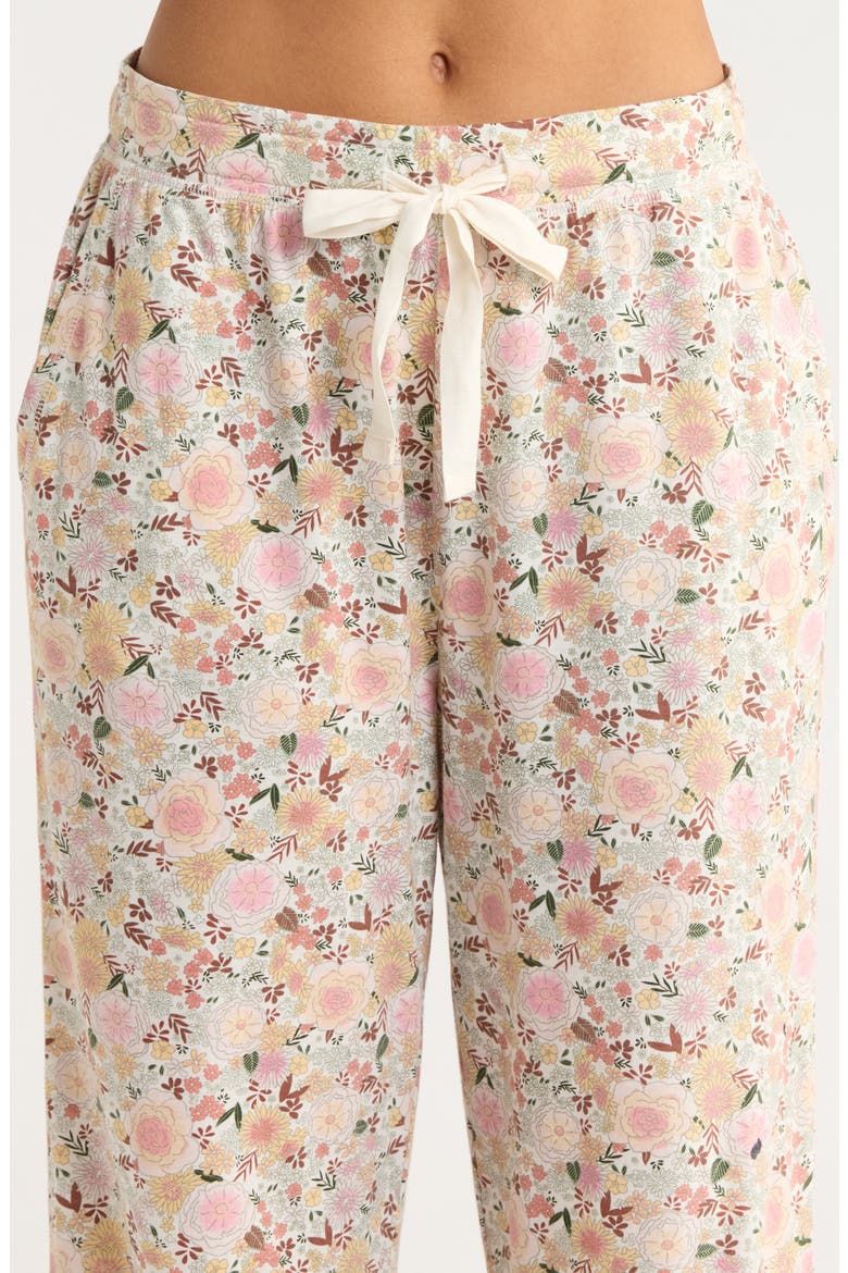 Meribel Floral Organic Cotton Pajamas, Alternate, color, STRAWBERRY