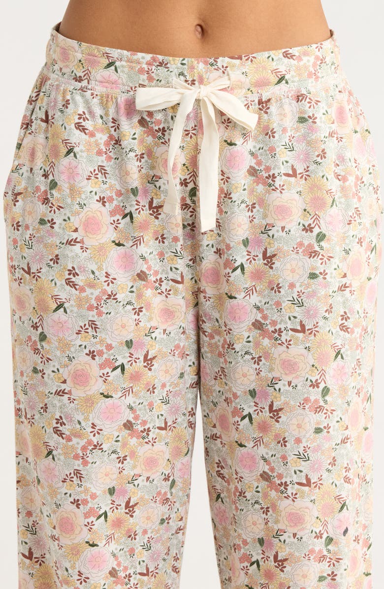 Papinelle Meribel Floral Organic Cotton Pajamas, Alternate, color, Strawberry