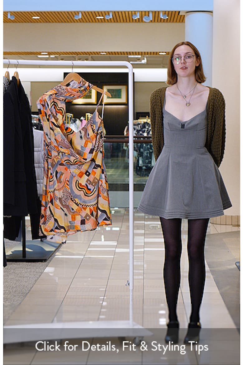Draped Scarf Neck Minidress video