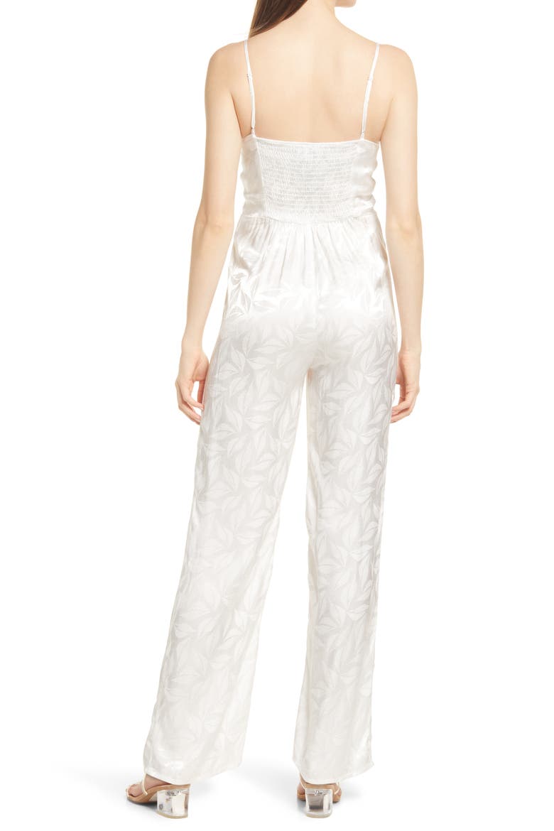 Molli Jacquard Jumpsuit, Alternate, color, WHITE