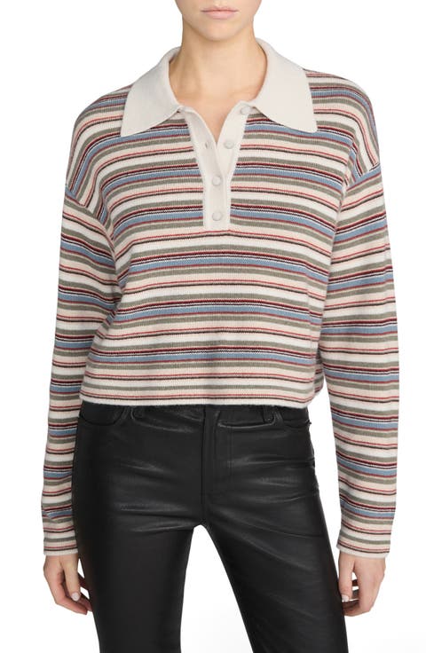 The Quad Stripe Polo Sweater