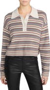 FRAME The Quad Stripe Polo Sweater