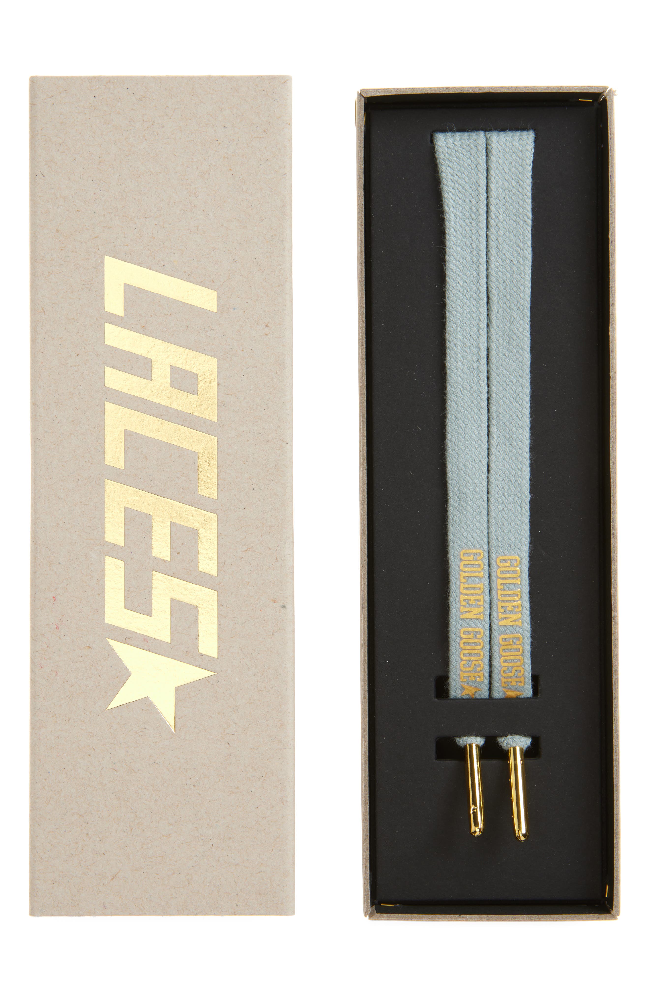 Golden Goose Logo Shoelaces in Azzurro 