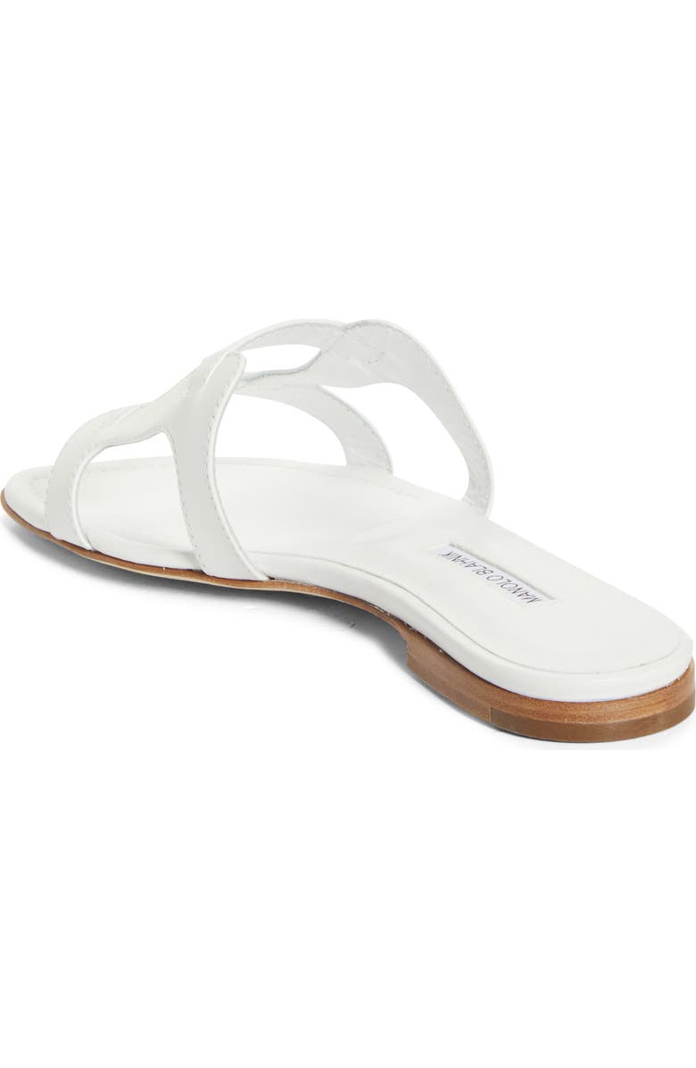 Manolo Blahnik Grellanu Slide Sandal, Alternate, color, White