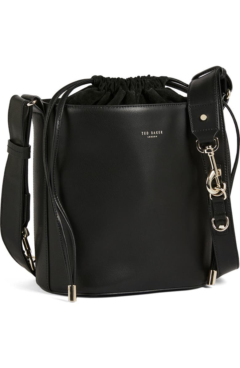 Ted Baker London Equesa Equestrian Bucklet Leather Bucket Bag, Alternate, color,
