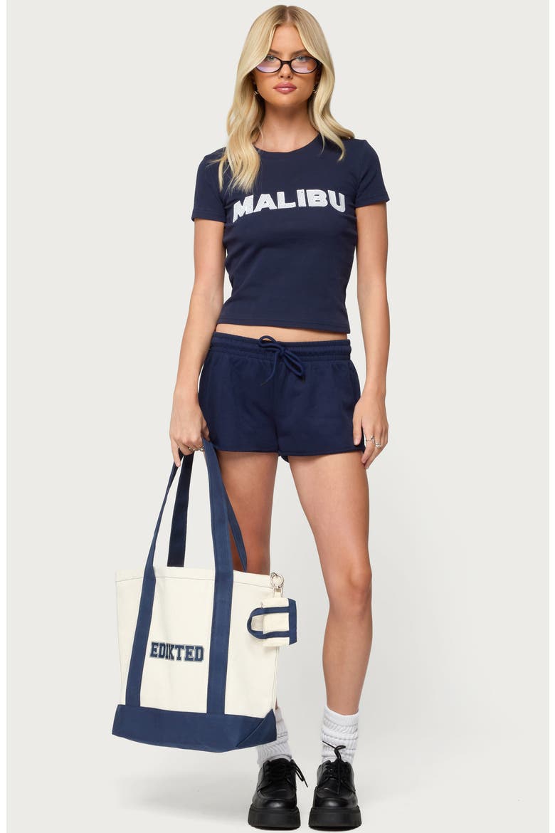 Pacific Coast Crop T-Shirt, Alternate, color, NAVY