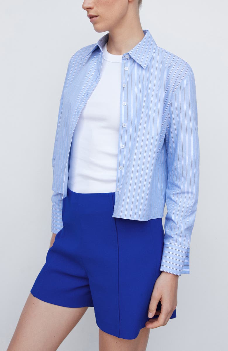 MANGO High Waist Shorts, Alternate, color, 