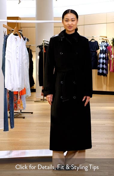 louren ローレン/Oversize wool trench coat Lauren Ralph Lauren Double Breasted Wool Blend Trench Coat