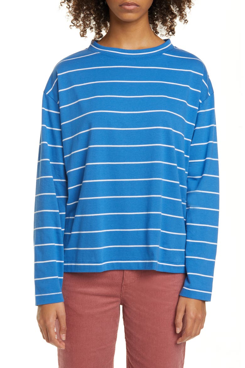 Type C Version 9 Stripe Long Sleeve Tee (Nordstrom Exclusive), Alternate, color, BLUE WHITE