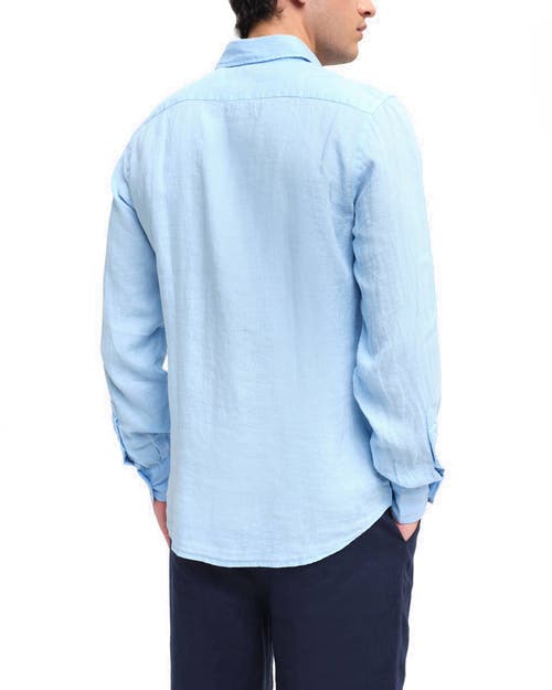 Peninsula Swimwear Budelli Linen Shirt In Blue
