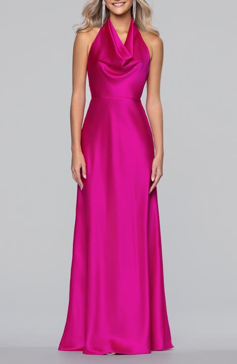 Satin Halter Gown