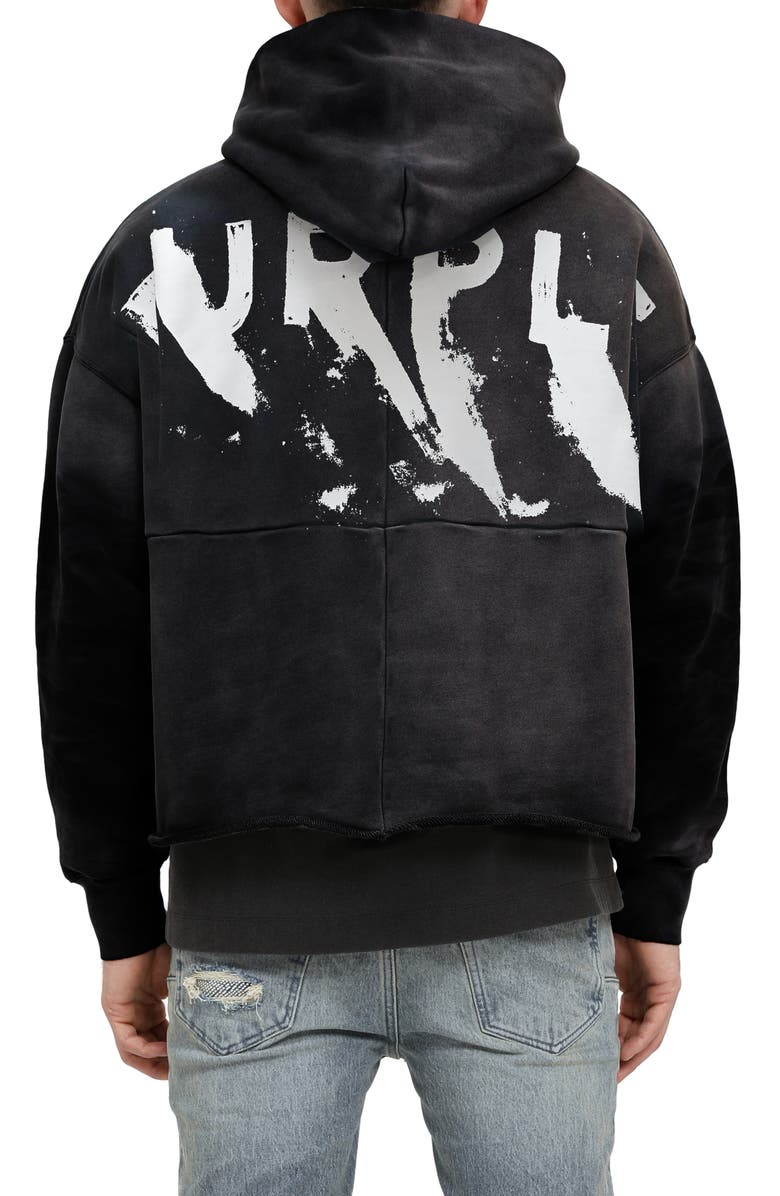 PURPLE BRAND Heavyweight Fleece Hoodie, Alternate, color, Black