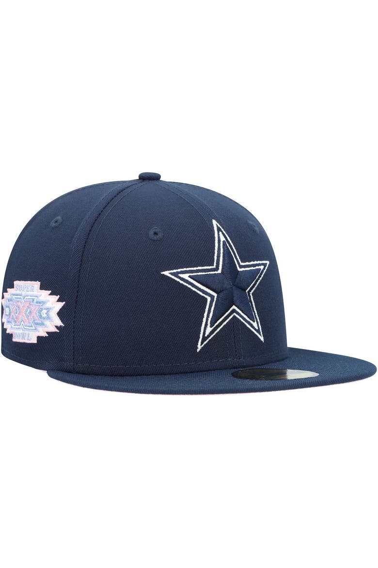 Men's New Era Navy Dallas Cowboys Super Bowl XXX Pop Sweat 59FIFTY Fitted Hat, Main, color, Navy