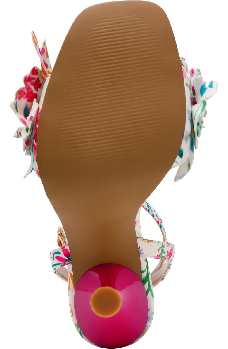 Betsey Johnson Hilley Ankle Strap Sandal, Alternate, color, Natural Floral Multi