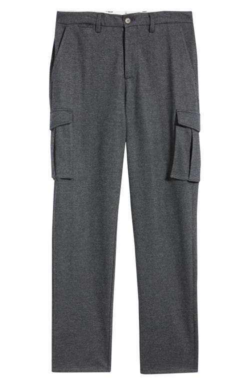 Bugatchi Brushed Knit Flat Front Cargo Pants In Gray