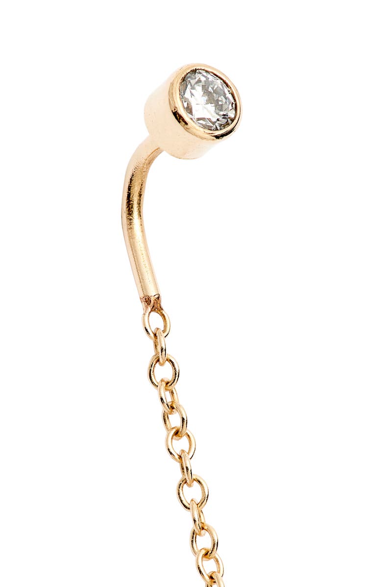 Zoë Chicco Diamond Stud Threader Earring, Alternate, color, 