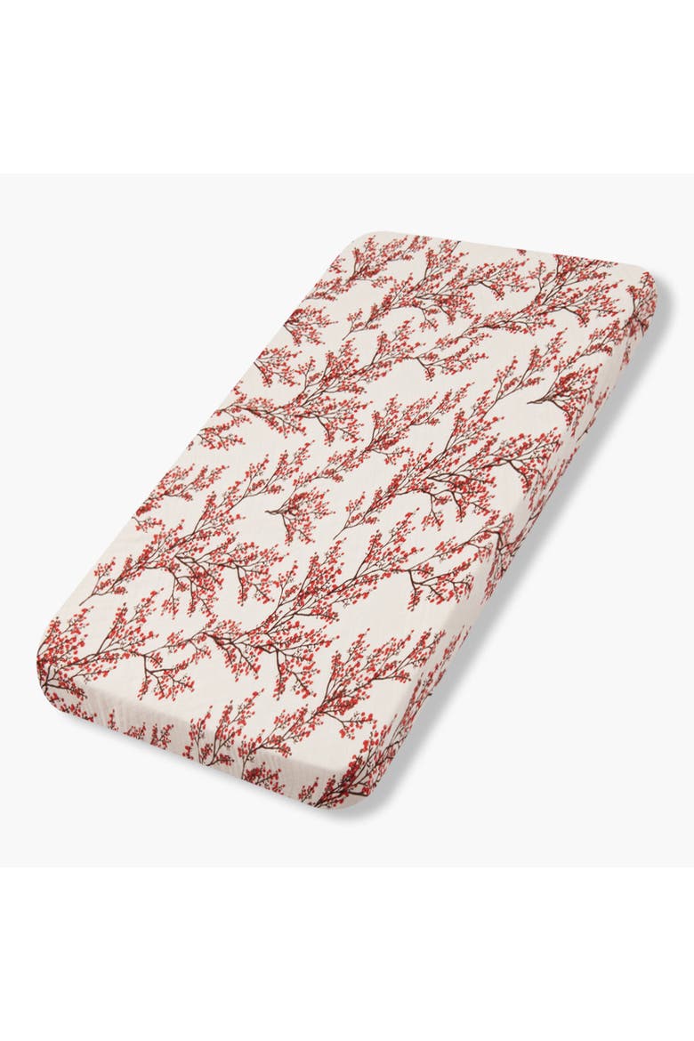 Organic Cotton Crib Sheet, Main, color, Winterberry