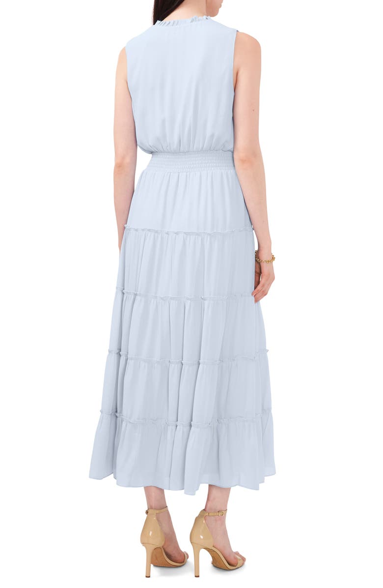 Halogen<sup>®</sup> Sleeveless Tiered Maxi Dress, Alternate, color, Pebbles Blue
