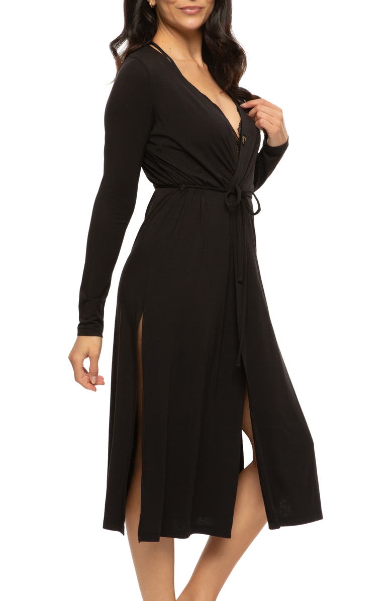 Felina Lena Robe, Alternate, color, Black
