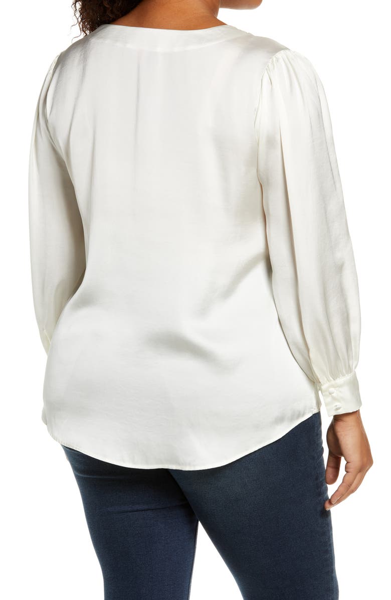 Vince Camuto Stud V-Neck Blouse, Alternate, color,