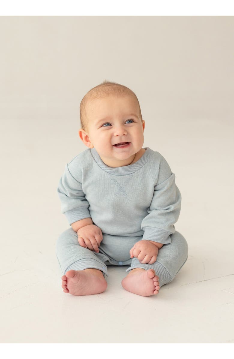 Beckett and Bear Aiden Romper, Alternate, color, Blue