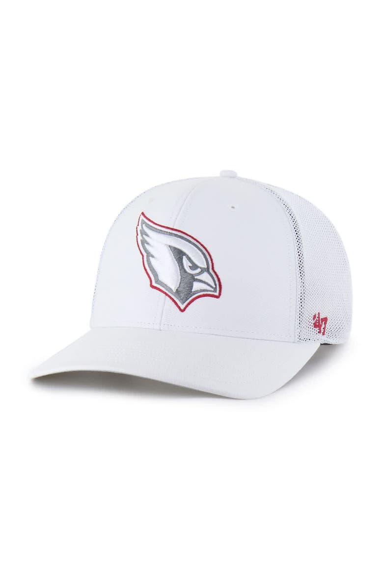 Men's '47 White Arizona Cardinals Snowball Trophy Stretch Fit Hat, Main, color, White