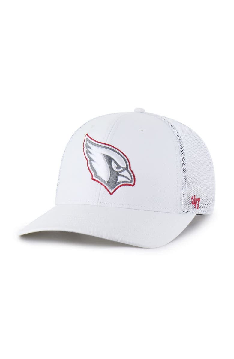 '47 Men's '47 White Arizona Cardinals Snowball Trophy Stretch Fit Hat, Main, color, White