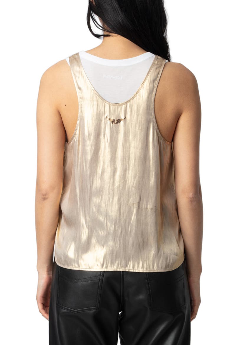 Tarys Satin Tank, Alternate, color, GOLD