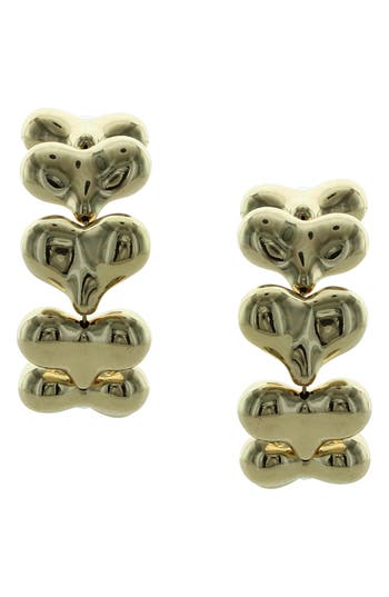 Olivia Welles Trella Heart Hoop Earrings In Gold
