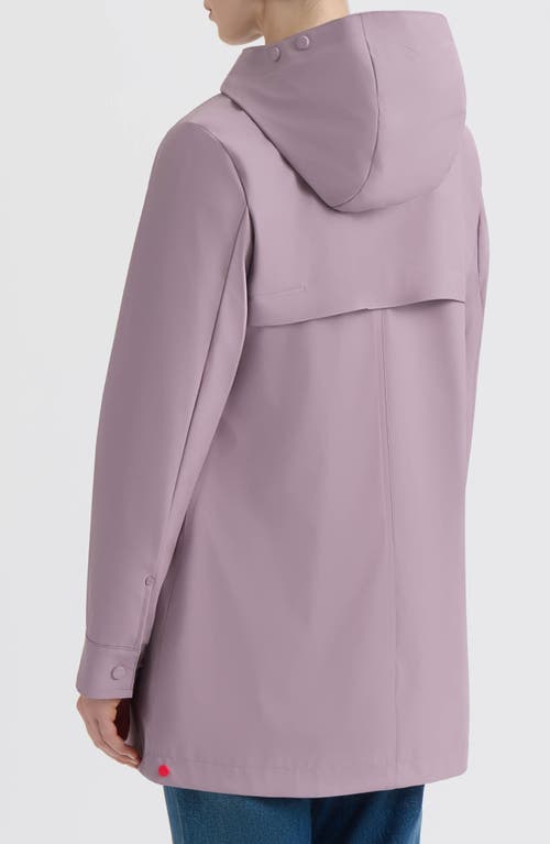 Hunter Short Rubberized Waterproof Rain Jacket In Purple