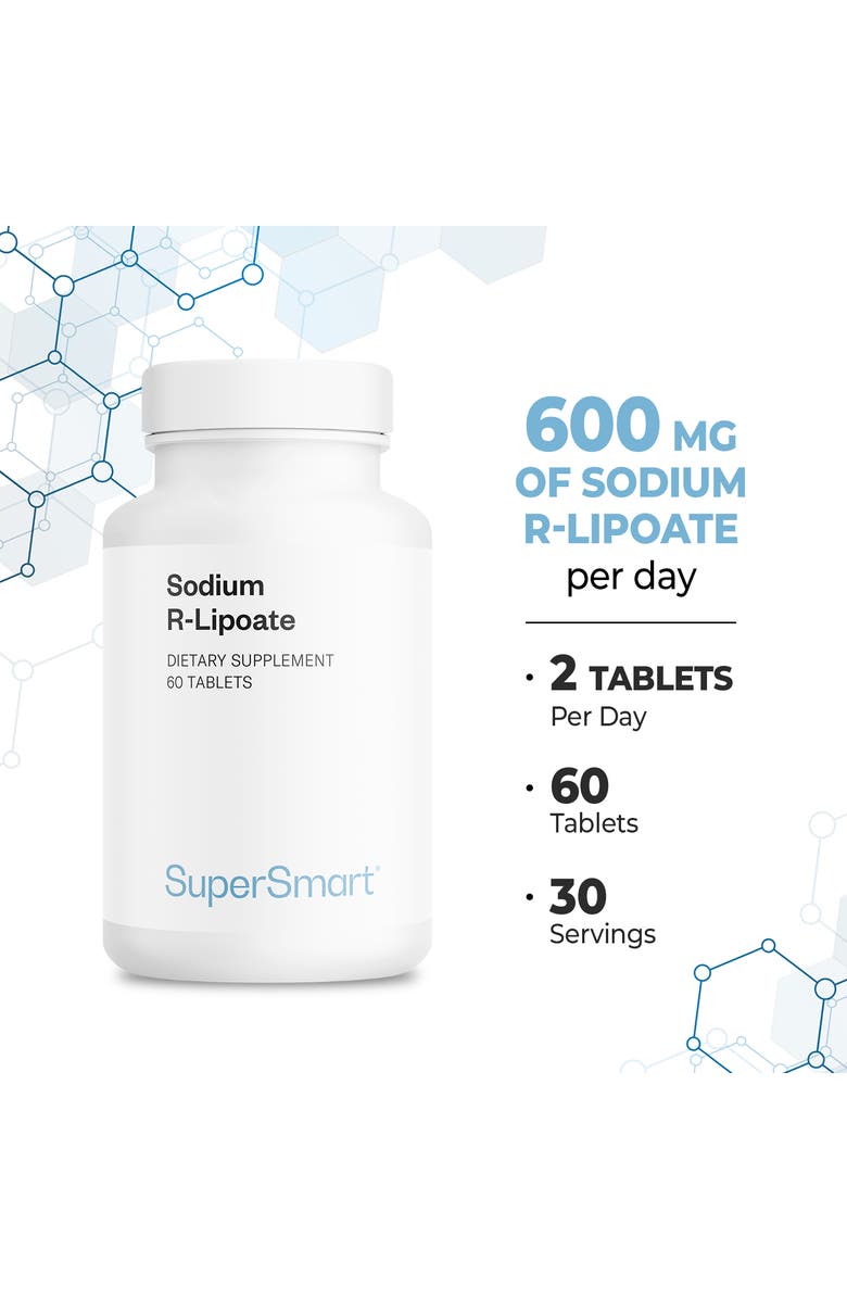 SuperSmart Sodium R-Lipoate 600mg, Alternate, color, 