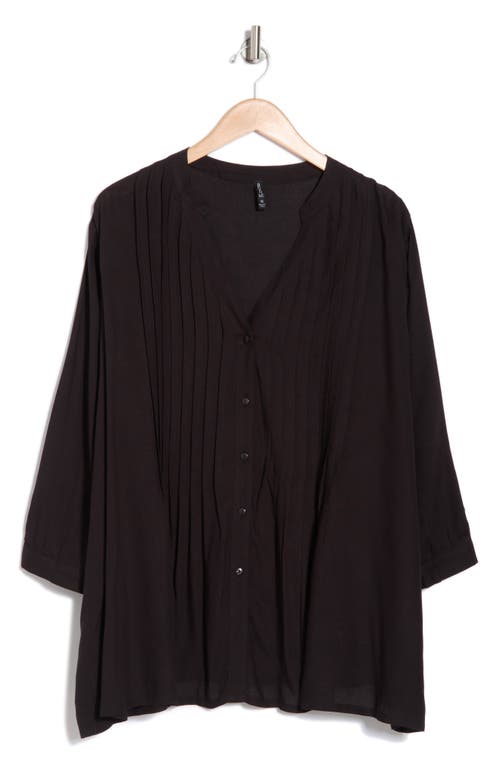 Boho Me Pintuck Long Sleeve Button-up Shirt