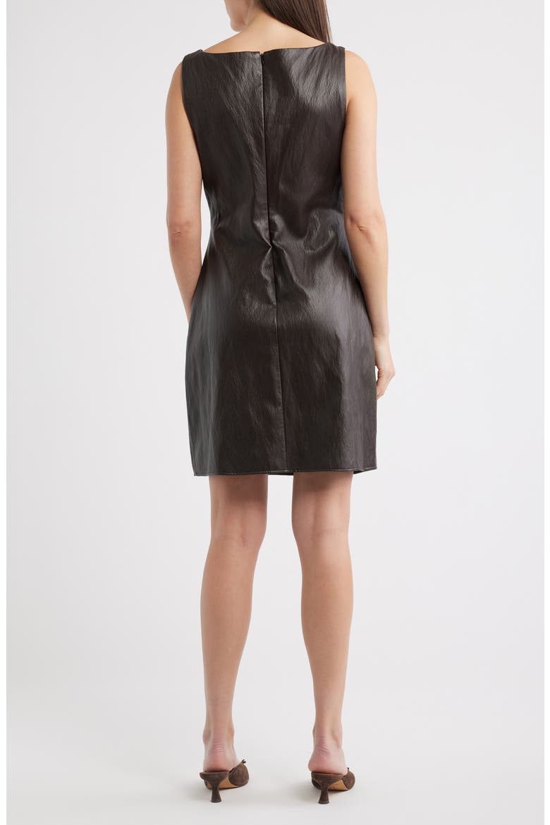 Faux Leather Minidress, Alternate, color, ESPRESSO