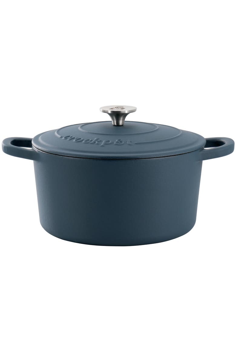 5 Quart Enameled Cast Iron Dutch Oven, Main, color, Blue