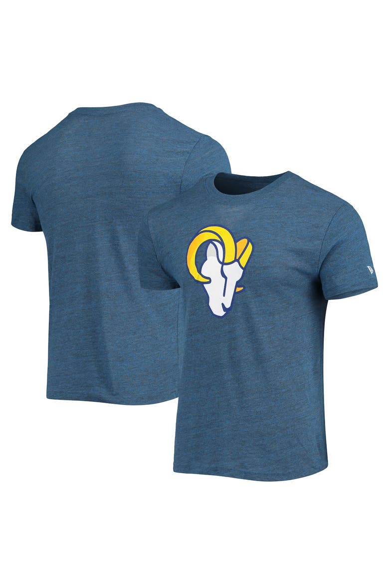 Men's New Era Heathered Royal Los Angeles Rams Alternative Logo Tri-Blend T-Shirt, Main, color, Heather Royal