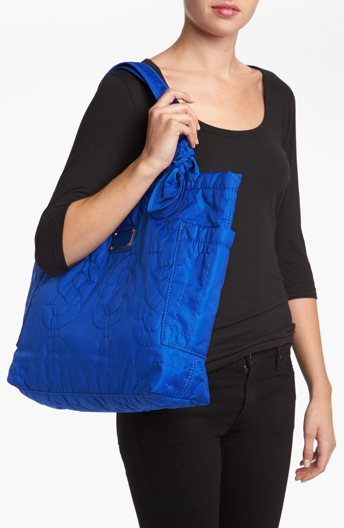 MARC BY MARC JACOBS 'Medium Pretty Nylon Tate' Tote, Alternate, color, BAUHAUS BLUE