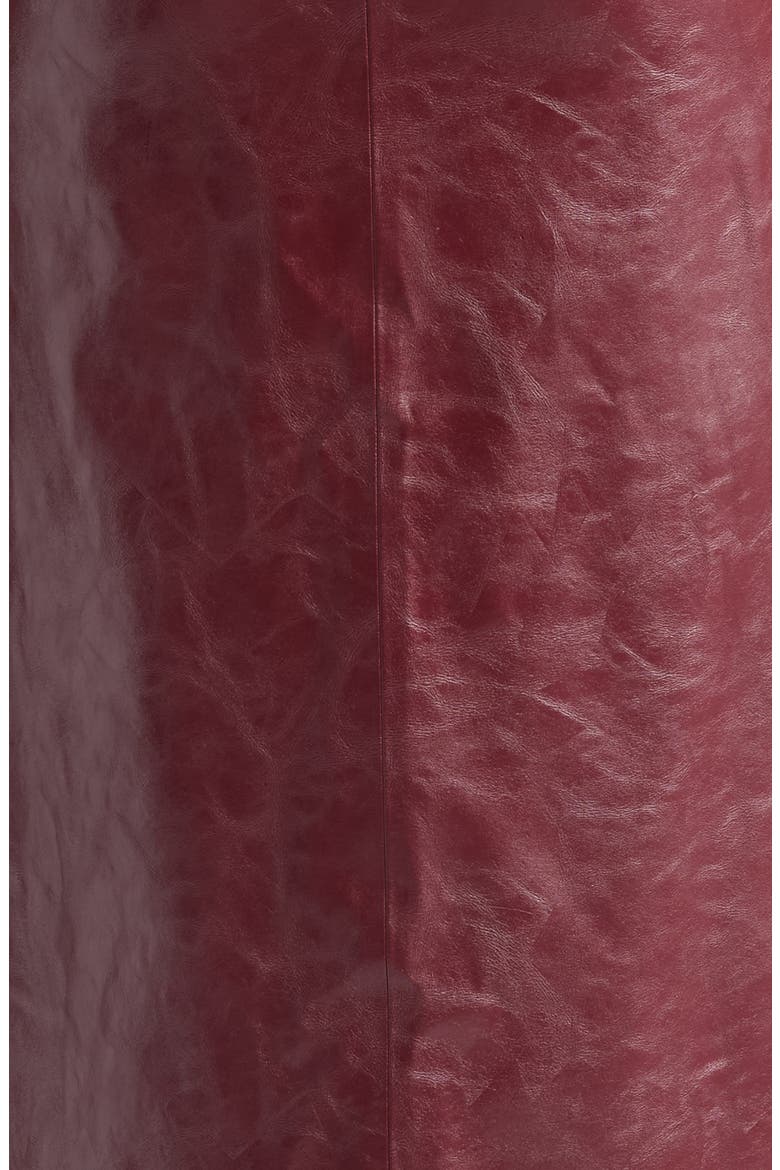 Maeve Faux Leather Midi Skirt, Alternate, color, COGNAC