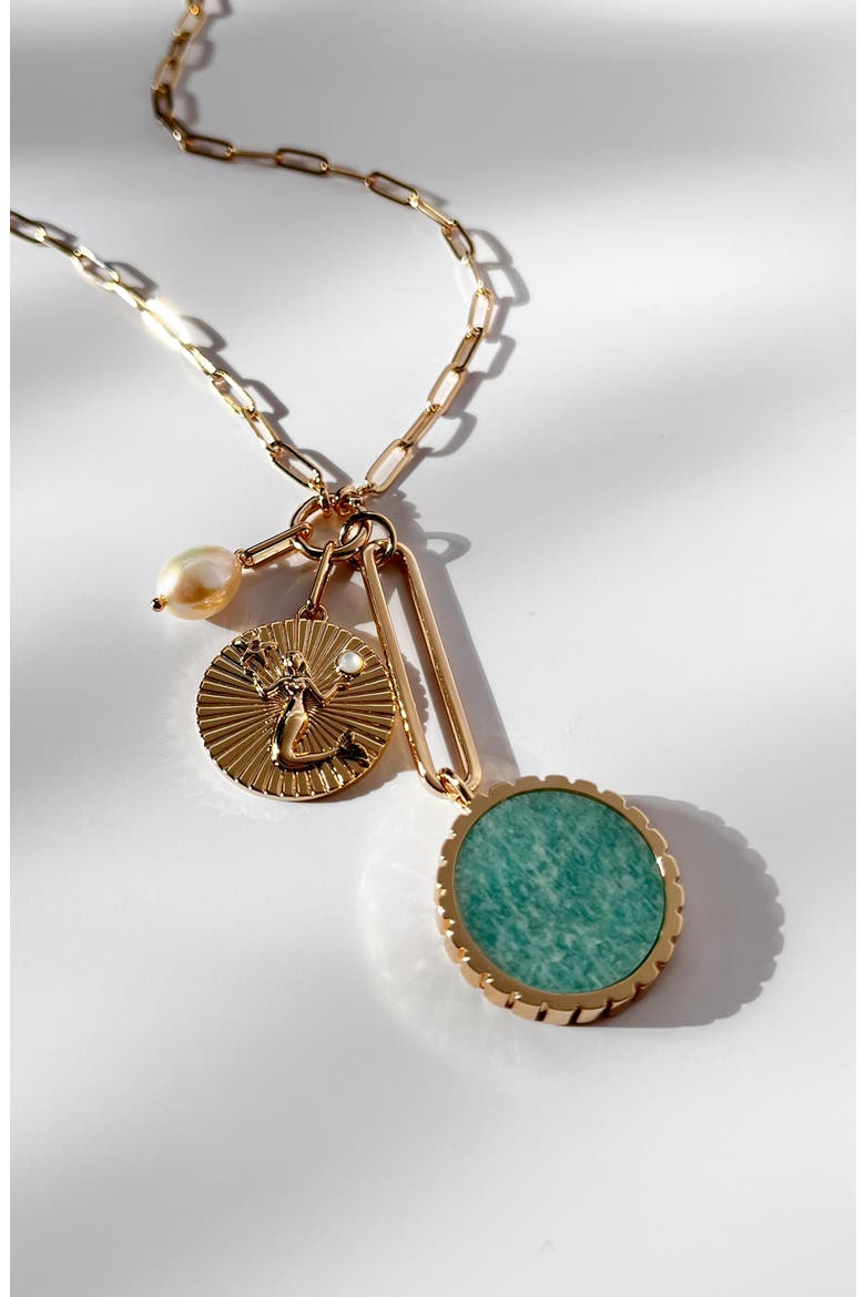 Odeon Charm, Alternate, color, AMAZONITE