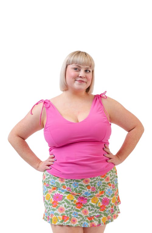 Lime Ricki Swimwear Ruffle Skirt W/ Bottoms In Breezy Floral