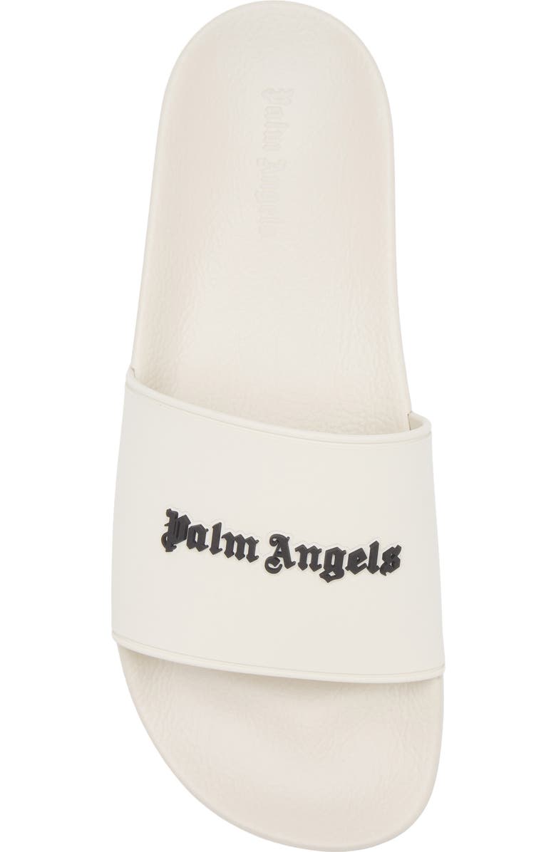 Palm Angels Logo Pool Slide Sandal, Alternate, color, Beige/Black