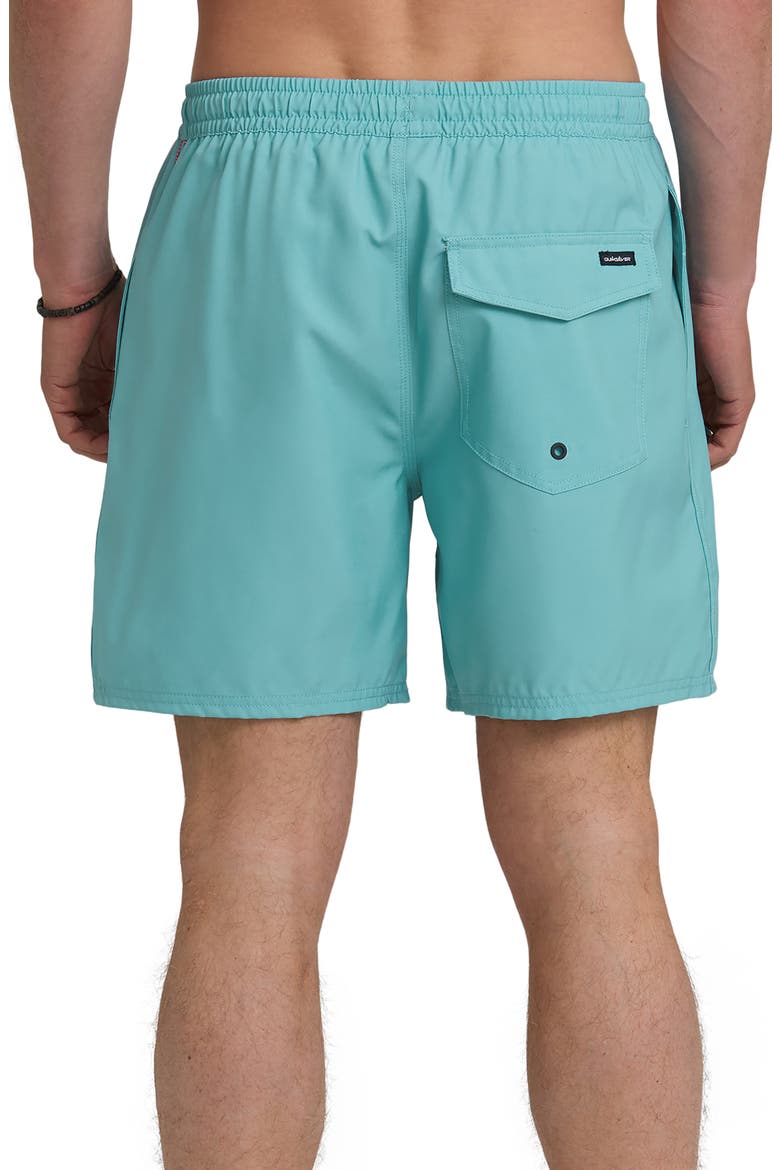 Everyday 17" Solid Stretch Swim Trunks, Alternate, color, AQUA