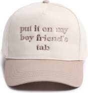 David & Young Put it on Boyfriend's Tab Cotton Baseball Cap